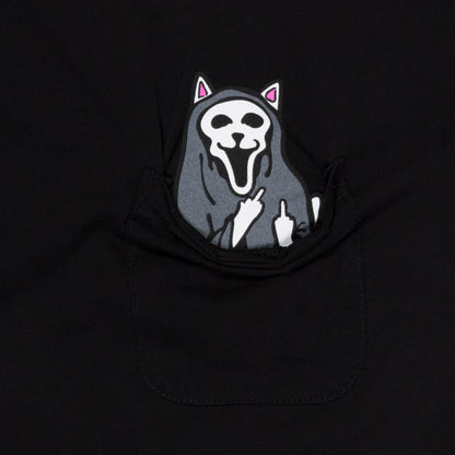 PLAYERA TRICK OR TREAT POCKET (NEGRO)