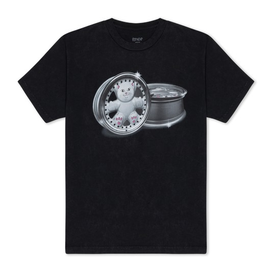 PLAYERA NERM WHEELS (NEGRO VINTAGE WASH)