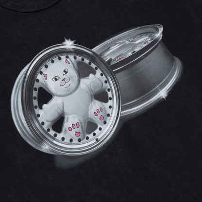 PLAYERA NERM WHEELS (NEGRO VINTAGE WASH)