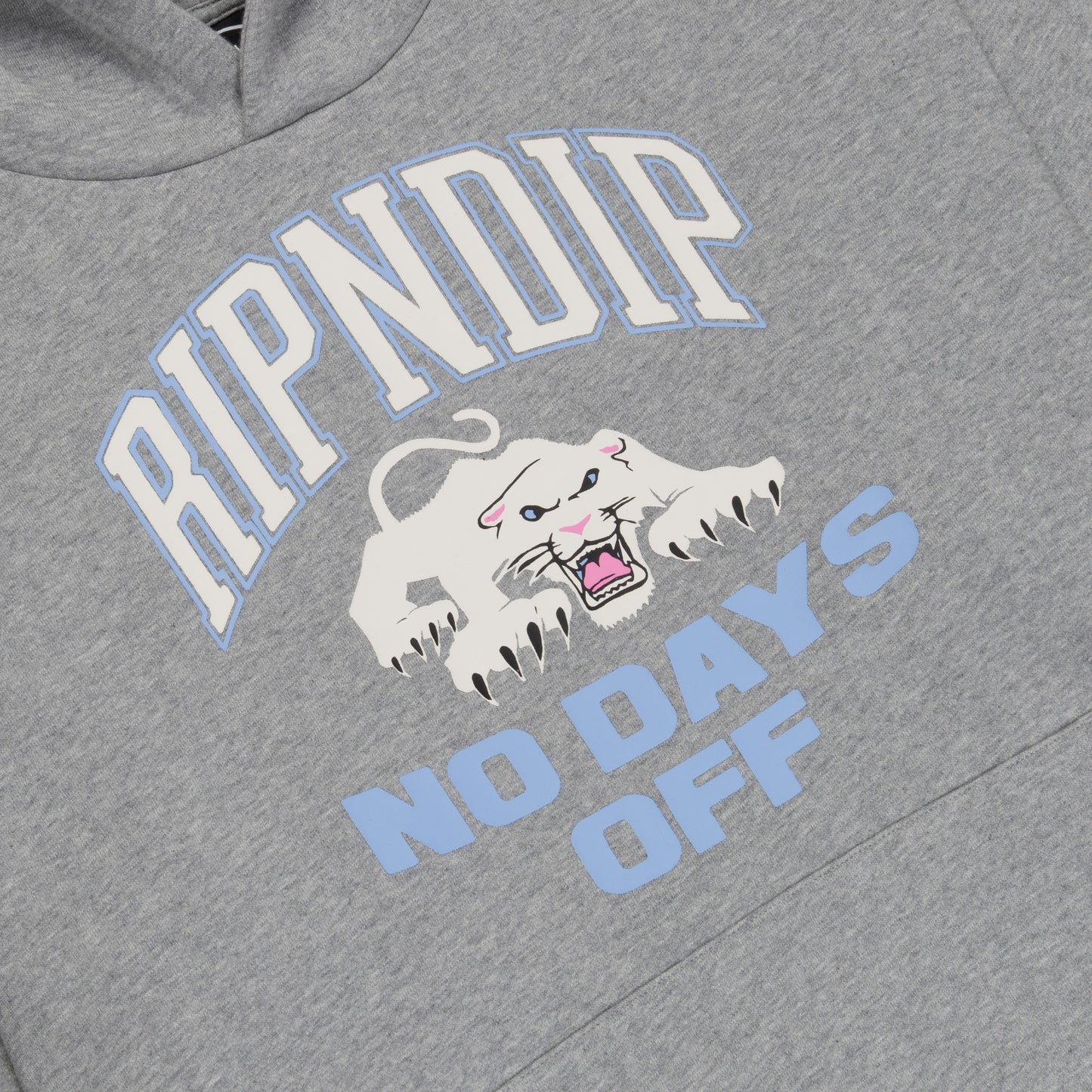 HOODIE WHITE PANTHER (HEATHER GREY)