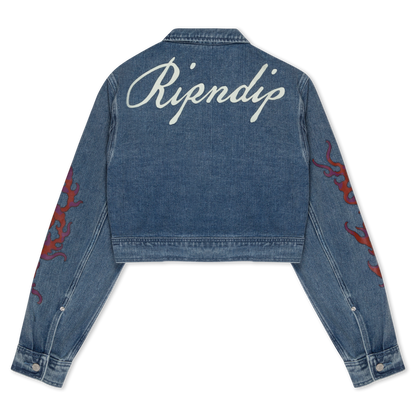 TRAVIS CROPPED DENIM JACKET (LIGHT WASH)
