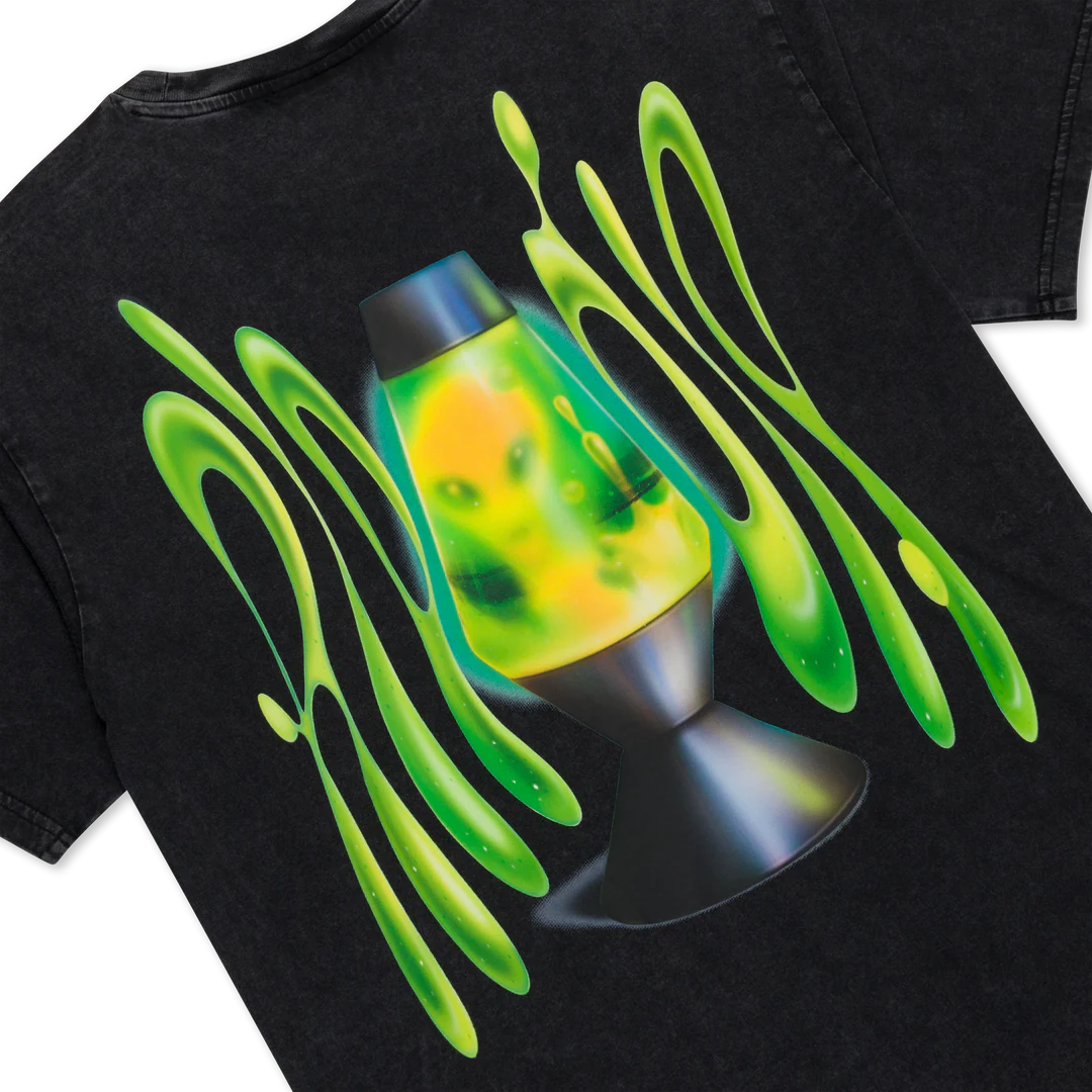 PLAYERA LAVA LAMP (BLACK VINTAGE WASH)