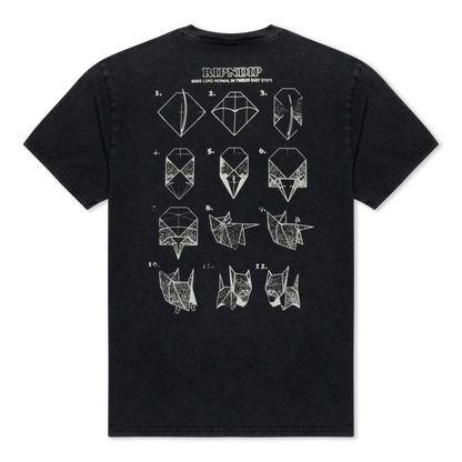 PLAYERA ORIGAMI (BLACK VINTAGE WASH)
