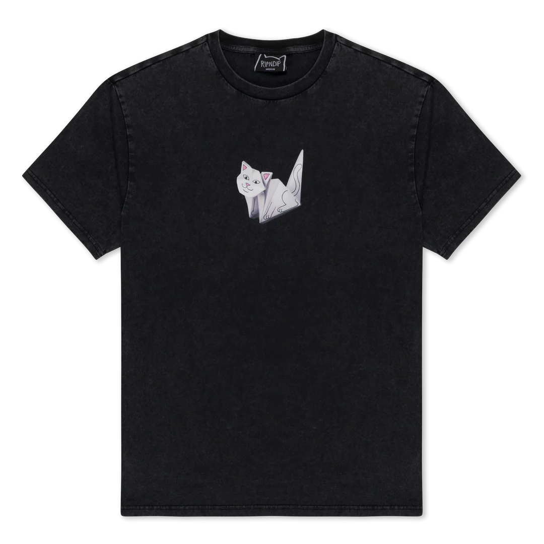 PLAYERA ORIGAMI (BLACK VINTAGE WASH)