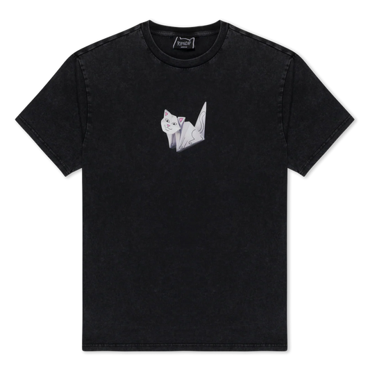 PLAYERA ORIGAMI (BLACK VINTAGE WASH)
