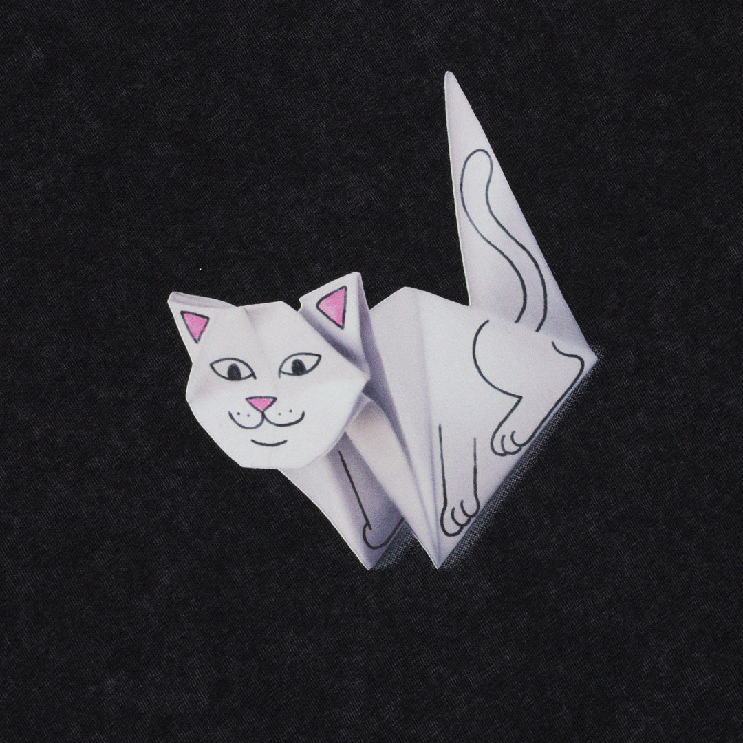 PLAYERA ORIGAMI (BLACK VINTAGE WASH)