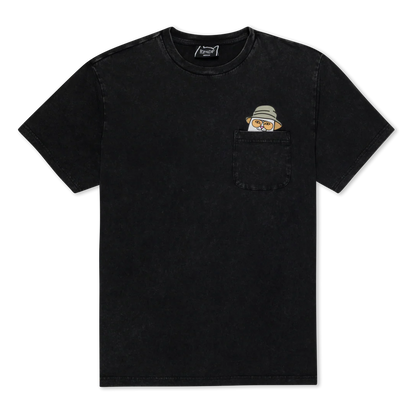 PLAYERA NERMAL S THOMPSON POCKET (BLACK MINERAL WASH)