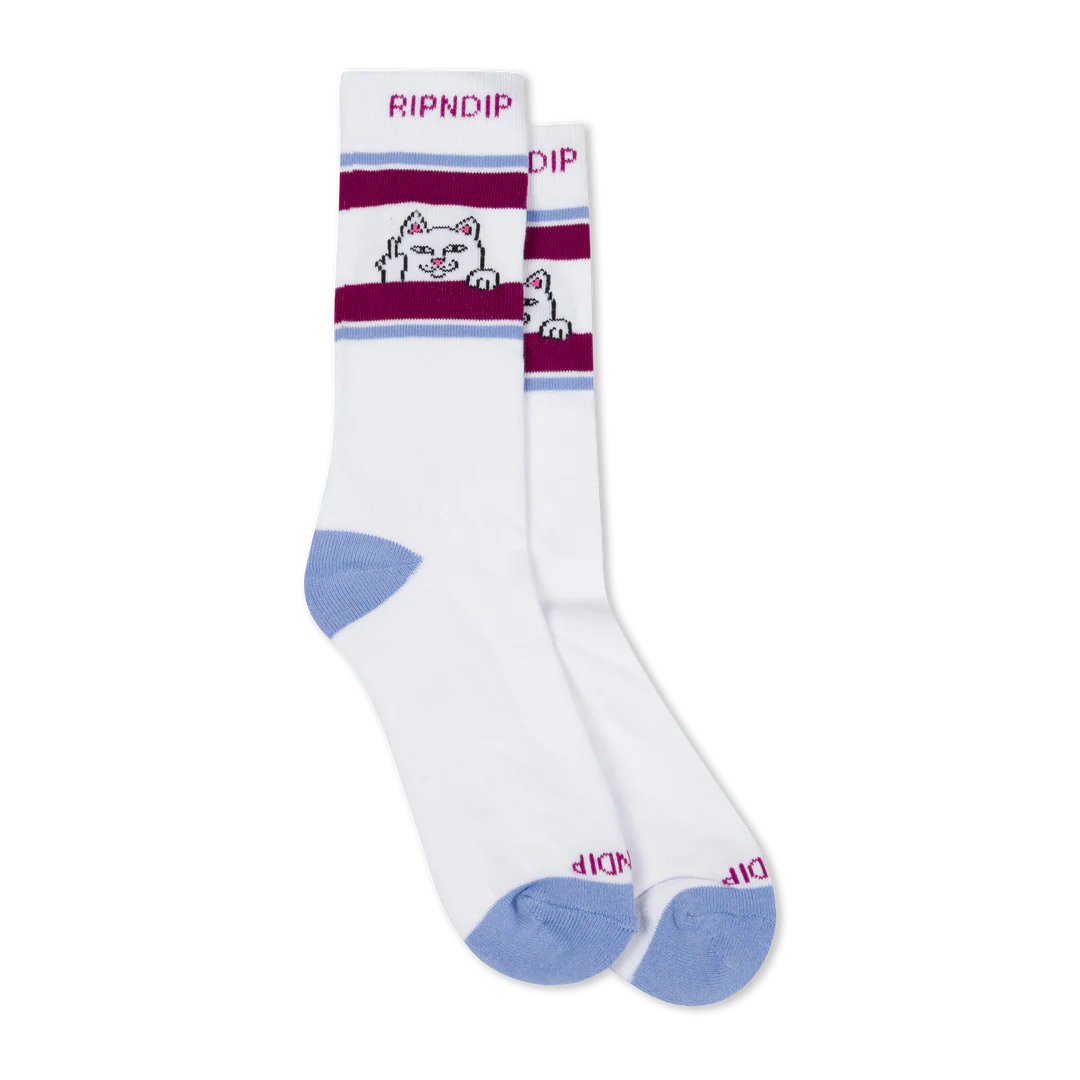 CALCETINES PEEKING NERMAL (PLUM / BLUE)