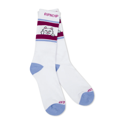 CALCETINES PEEKING NERMAL (PLUM / BLUE)