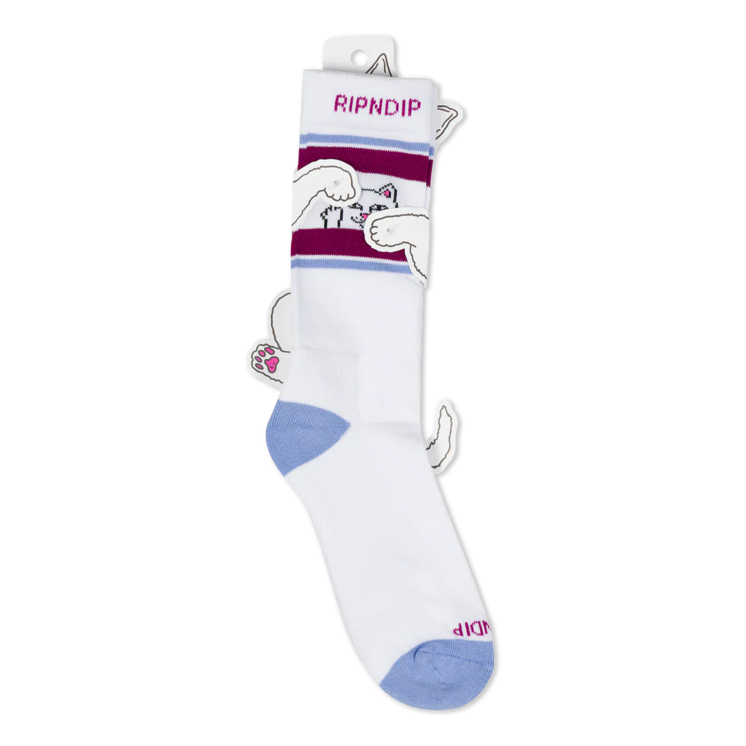 CALCETINES PEEKING NERMAL (PLUM / BLUE)