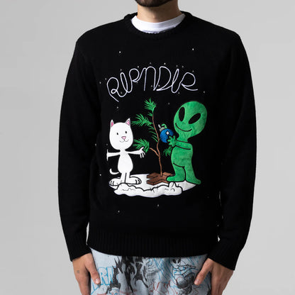 SUETER ALIEN / NERM CHRISTMAS LIGHT UP KNIT (NEGRO)