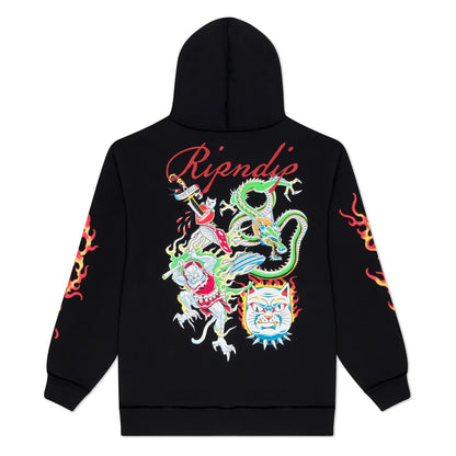 HOODIE INKED ZIP-UP (NEGRO)