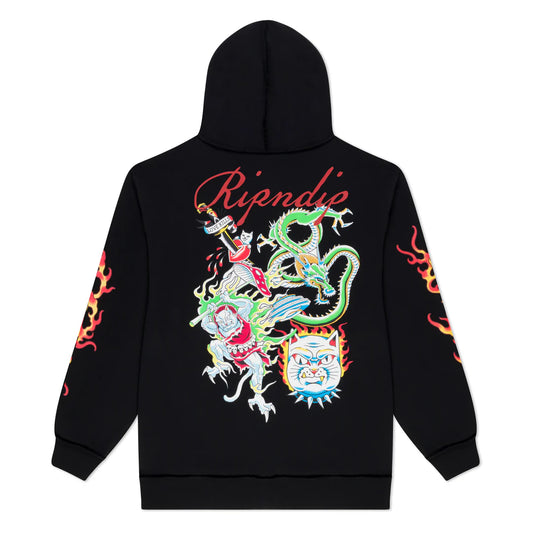 HOODIE INKED ZIP-UP (NEGRO)