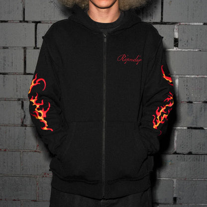 HOODIE INKED ZIP-UP (NEGRO)