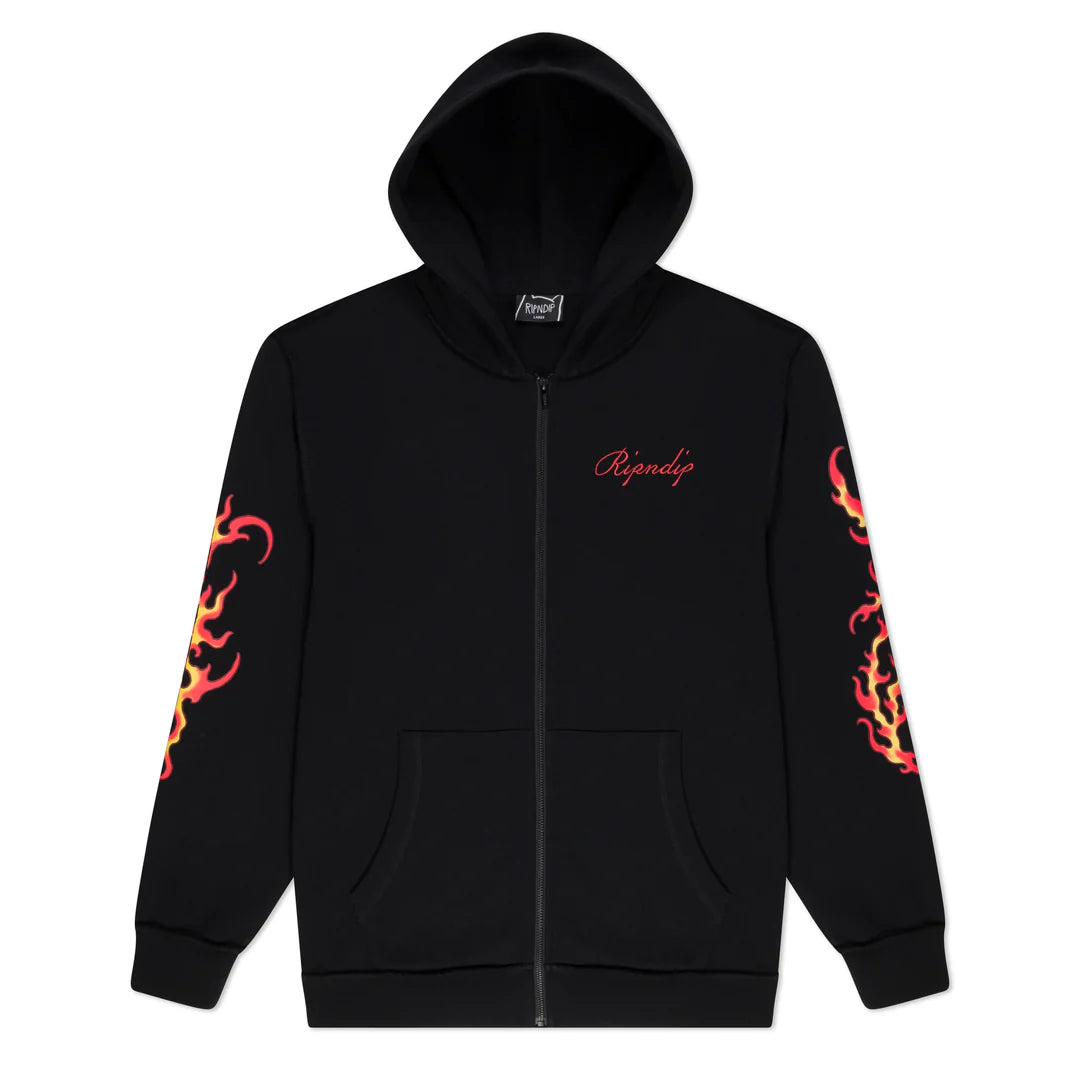 HOODIE INKED ZIP-UP (NEGRO)