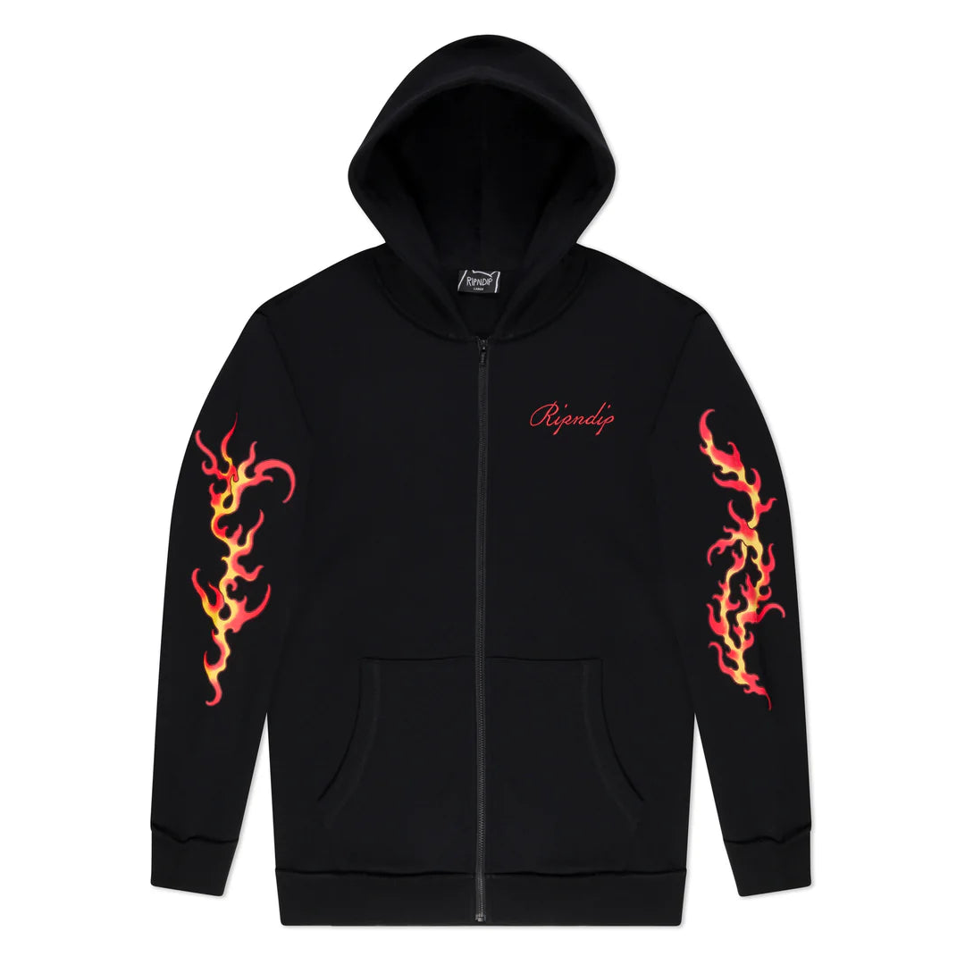 HOODIE INKED ZIP-UP (NEGRO)