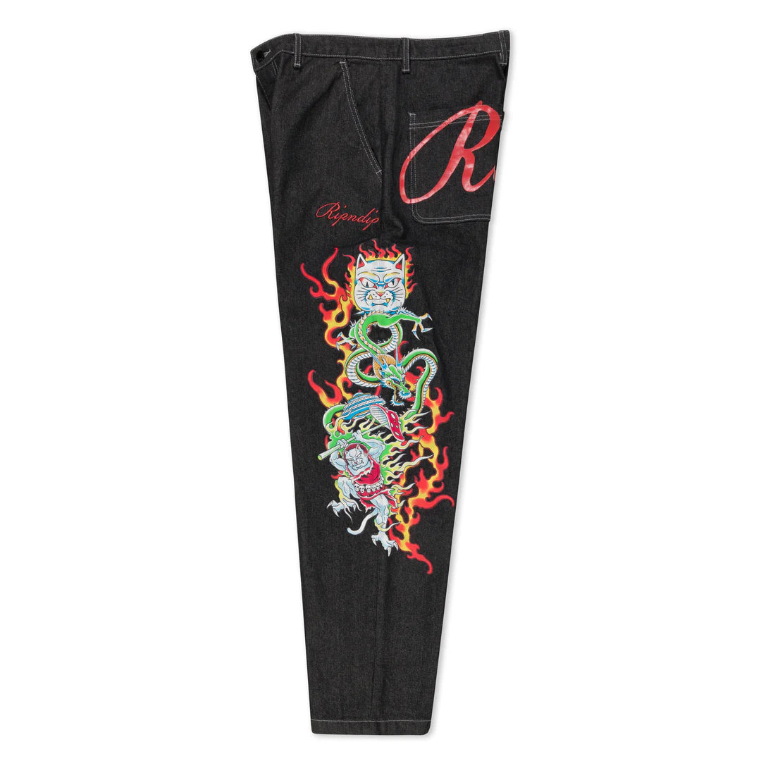 PANTALON INKED WIDE FIT DENIM (NEGRO)