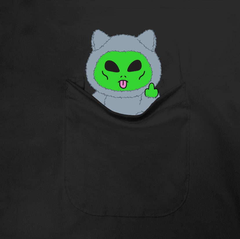 PLAYERA NERMBOOBOO POCKET (NEGRO)