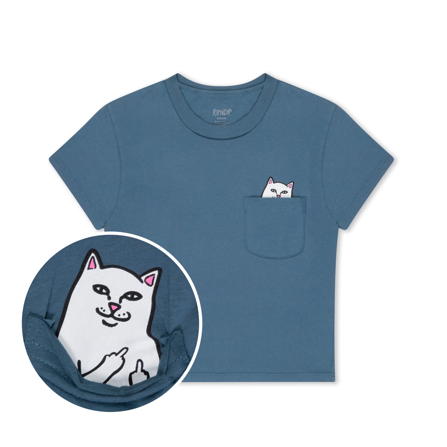 LORD NERMAL CROPPED BABY POCKET TEE (SLATE)