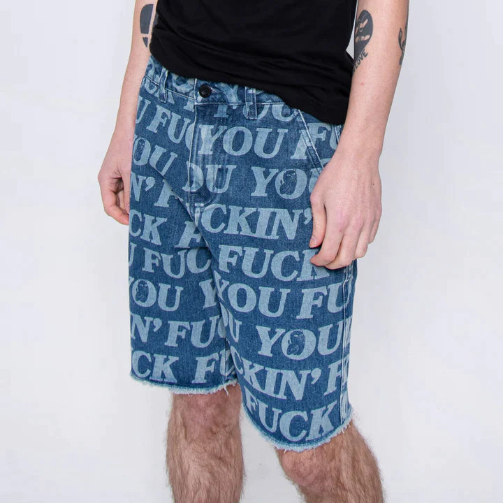 Pantaloneta Fuckin Fuck Denim (Wash)