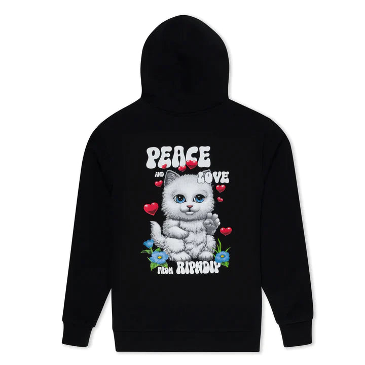 Peace Love Ripndip Hoodie (Negro)