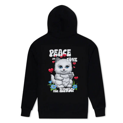 Peace Love Ripndip Hoodie (Negro)