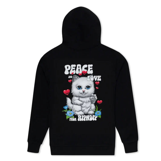 Peace Love Ripndip Hoodie (Negro)