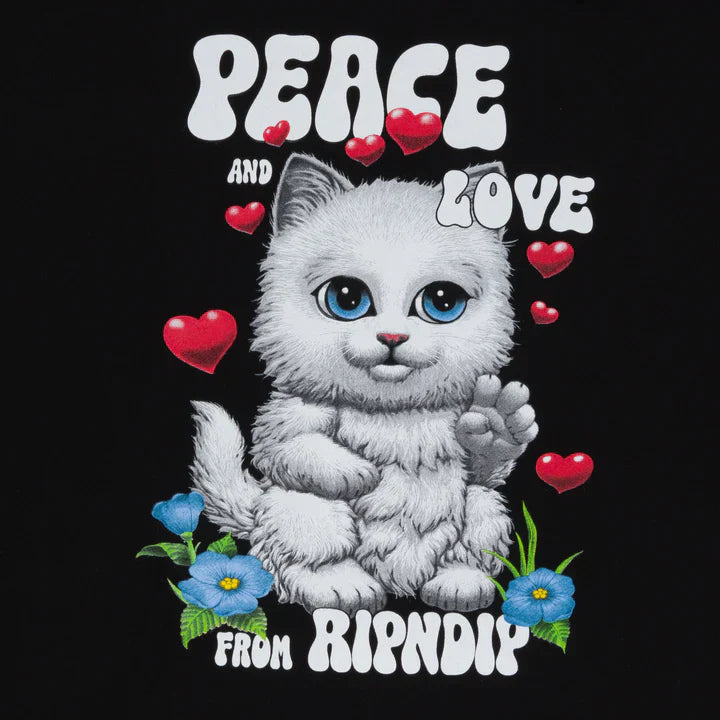 Peace Love Ripndip Hoodie (Negro)