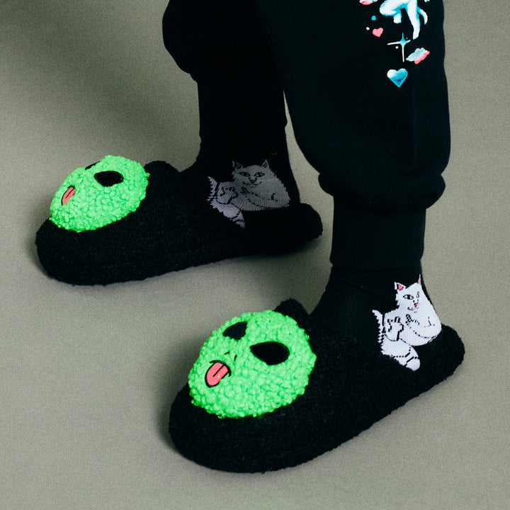 Pantuflas LORD ALIEN PLUSH FACE HOUSE (Negro)
