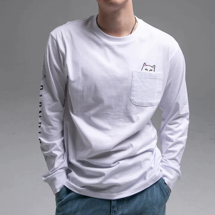 Playera Lord Nermal Pocket L/S (Blanco)